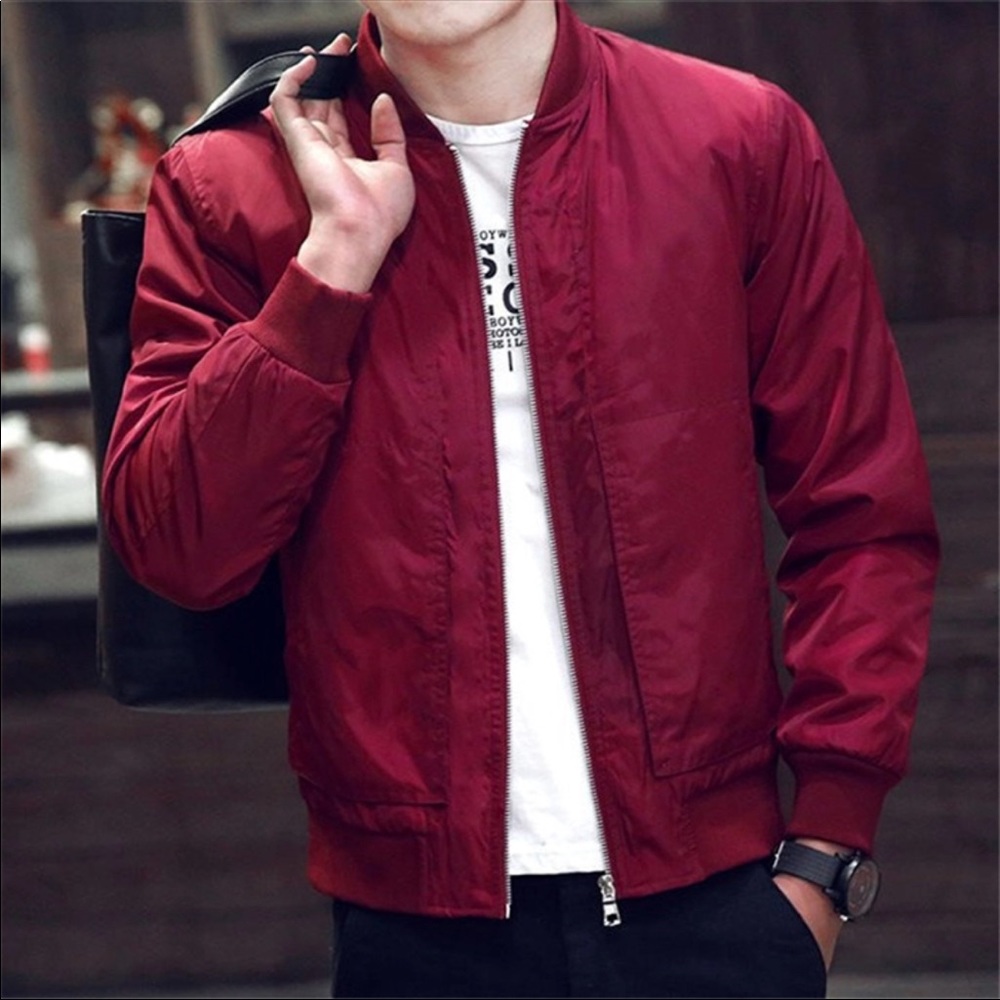 🎊HP!🎊 Burgundy Bomber Jacket
